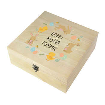 Personalised Easter Bunny Wooden Treat Box, 6 of 6