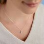 Personalised Sterling Silver Teardrop Birthstone Charm Necklace, thumbnail 5 of 8