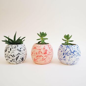 Round Splatter Plant Pot By Hello Marilu
