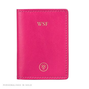 Personalised Leather Travel Card Holder 'Vallata Nappa', 2 of 12