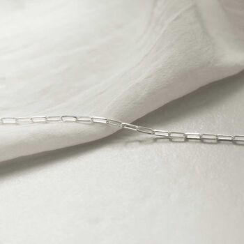 Sterling Silver Fine Paperclip Anklet, 4 of 6
