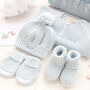Pale Blue Welcome Baby Knitted Essentials And Toy Gift Set, thumbnail 8 of 11