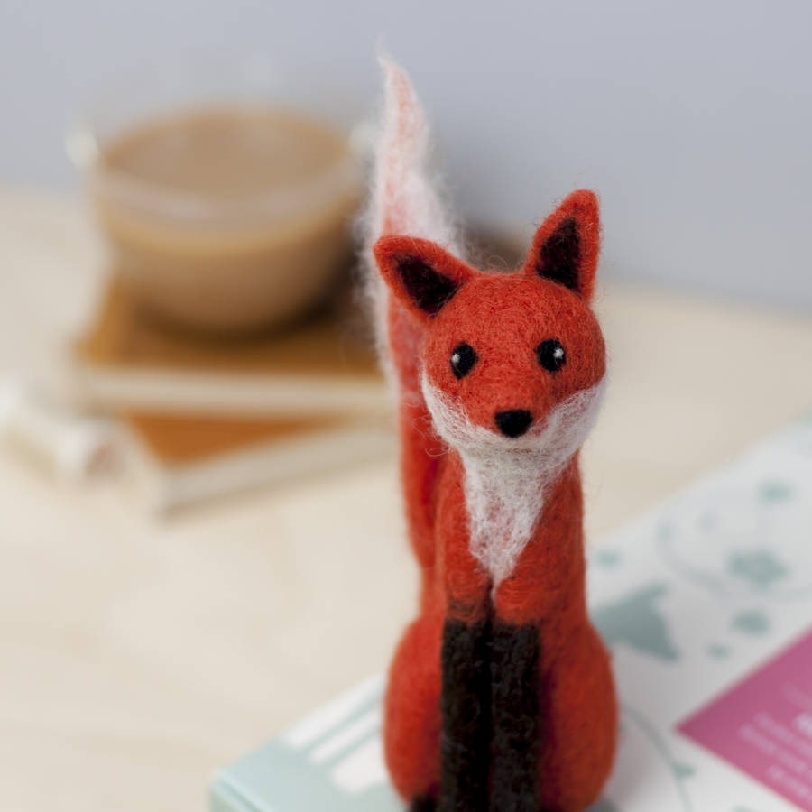 Fox Needle Felting Craft Kit By Hawthorn Handmade