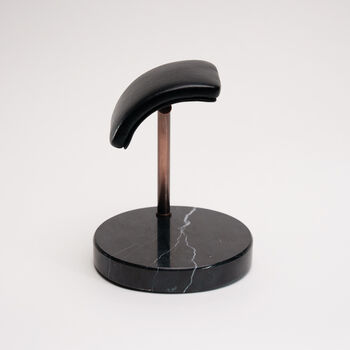 Nero Marquina Marble Watch Stand Bronze, 6 of 6