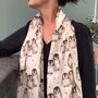 Cute Penguins Hand Printed Scarf, thumbnail 4 of 5