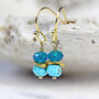 Apatite And Turquoise Earrings December Birthstone, thumbnail 2 of 11