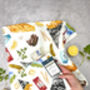 Fish And Chips Napkin Set | Foodie Gift | Hand Drawn Cotton Napkins, thumbnail 5 of 5