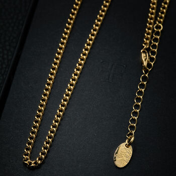 Men's 18 K Gold Plated Curb Chain, 5 of 9