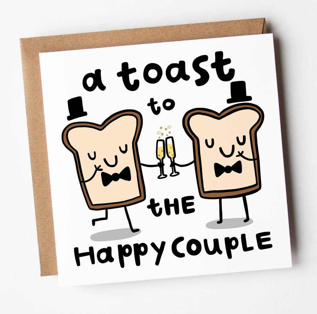 Mr And Mr Wedding Card 'Toast The Happy Couple' By Arrow Gift Co ...