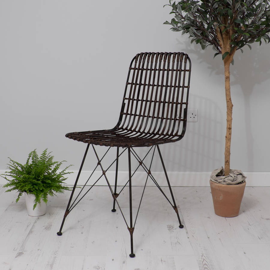 Rattan Scandi Style Dining Chair Three Colours By Za Za Homes