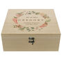 Personalised Wedding Wooden Keepsake Box Floral, thumbnail 6 of 6