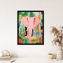 Pink Elephant Jungle Animal Fun Multi Wall Art Print, thumbnail 4 of 6