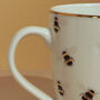 G Decor Bee Happy Gold Ceramic Tea Coffee Mug Gift Set, thumbnail 5 of 5