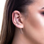 Sterling Silver Minimalist Ear Pin Earrings, thumbnail 7 of 9