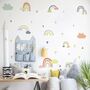Rainbow And Clouds Pastel Wall Stickers, thumbnail 3 of 4