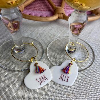 Personalised Couple Rainbow Drink Charms, 5 of 6