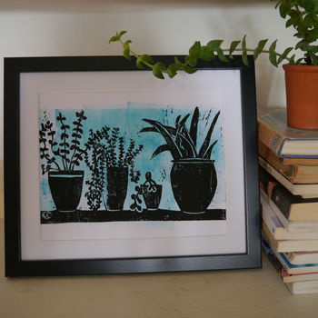 Cactus Botanical Linocut Print, 4 of 6