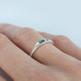 Silver Sapphire Ring, thumbnail 5 of 6