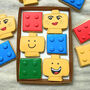 Hand Iced Lego Cookie Letterbox Gift, thumbnail 1 of 4