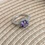 Round Amethyst 925 Sterling Silver Ring, thumbnail 3 of 5