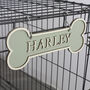 Personalised Dog Bone Crate Signs With Pre Drilled Holes And Hooks, thumbnail 2 of 7