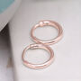 Mini Rose Gold Plated Huggie Hoop Sleeper Earrings, thumbnail 1 of 9