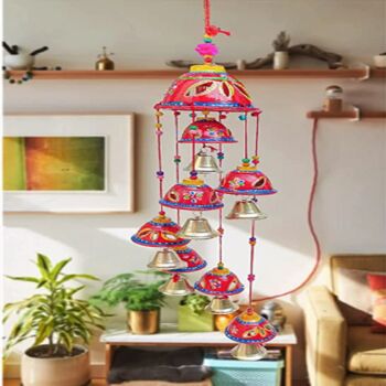Pink Round Bell Wind Chime/Wall Hanging Decor, 3 of 3