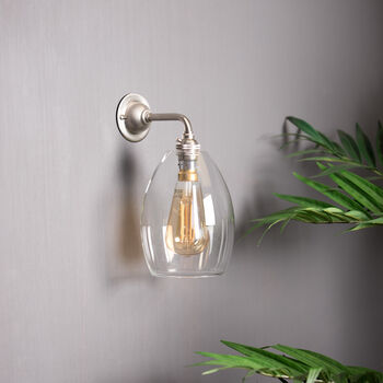 Clear Small Glass Wall Light, 7 of 9