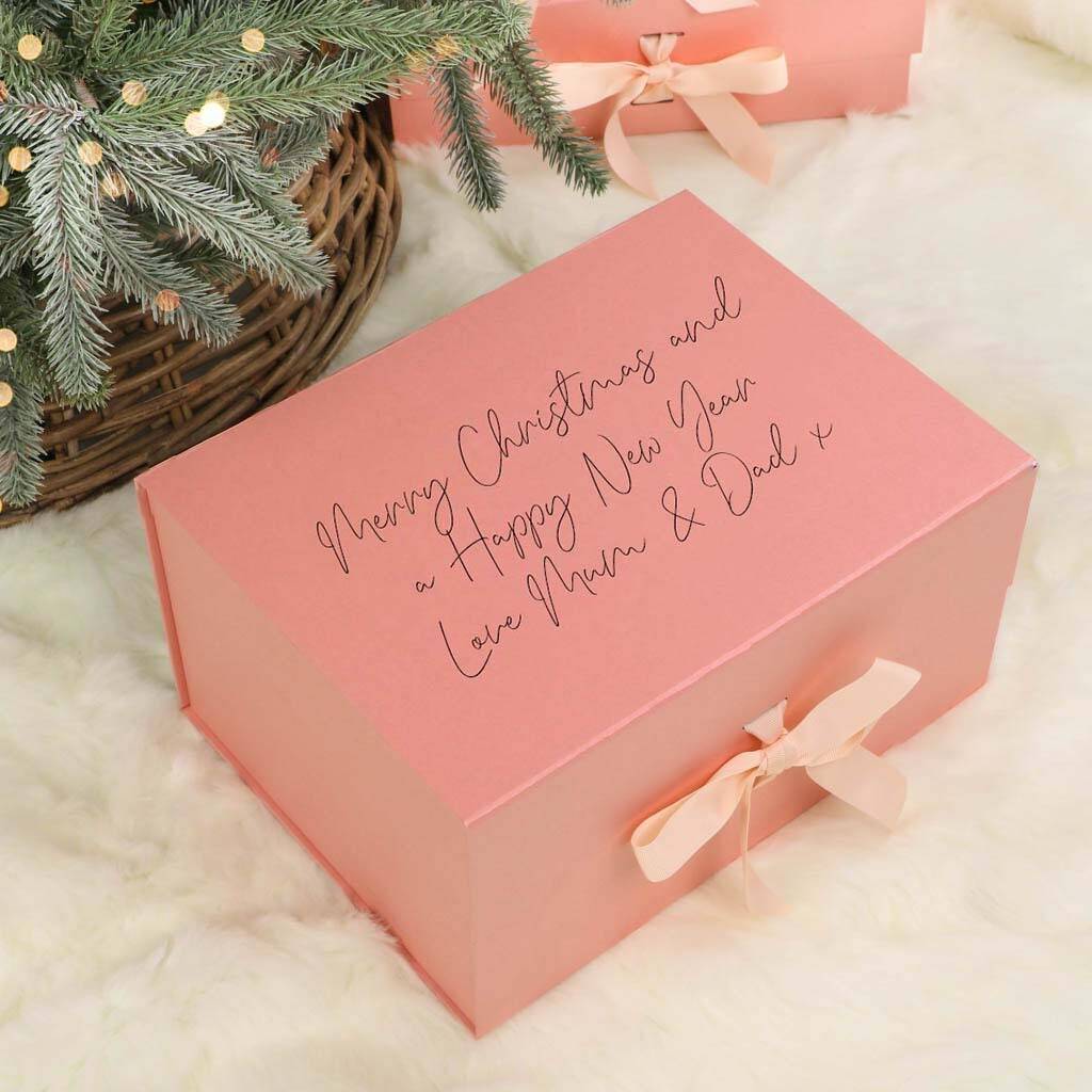 Personalised Extra Large Rose Gold Gift Box By Dibor