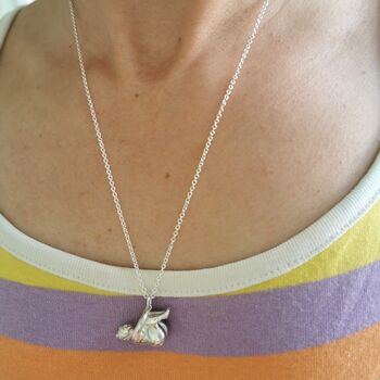 Personalised Yoga Charm Necklace Relax, 2 of 6