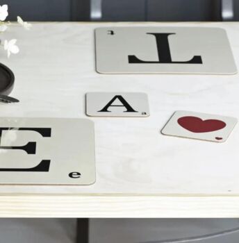 Letter Tile Place Mat And Coaster, 2 of 4
