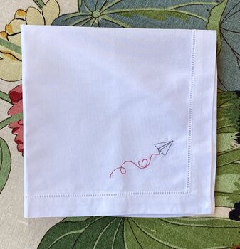 Personalised Linen Or Cotton Love Napkin, 4 of 11