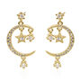 Callisto Crescent Moon Earrings | 14 K Gold Plated, thumbnail 3 of 9