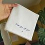 Personalised Handwritten Message Wedding Handkerchief, thumbnail 3 of 9