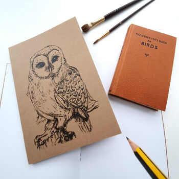 A5 Owl Notebook In A Choice Of Plain Or Lined Paper, 8 of 12