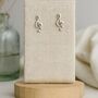 Sterling Silver Music Note Earrings, thumbnail 2 of 8