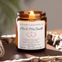 Personalised First Valentines Day Candle Gift Mr And Mrs, Husband And Wife, thumbnail 1 of 6