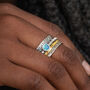 Personalised Sterling Silver Tropical Opal Spinner Ring, thumbnail 2 of 12