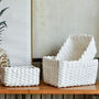 Pack Of Three Recycled Paper Rope Storage Basket, thumbnail 3 of 12