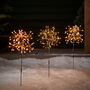 Three Copper Starburst Garden Stake Lights, thumbnail 1 of 2