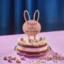 Personalised Happy Easter Bunny Cake Topper, thumbnail 2 of 2