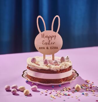 Personalised Happy Easter Bunny Cake Topper, 2 of 2