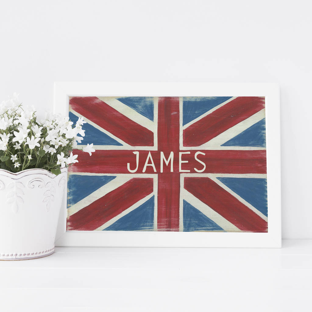 Personalised Union Jack Print By Giddy Kipper