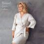 Women’s Linen Kimono Robe | Short Linen Dressing Gown, thumbnail 6 of 12