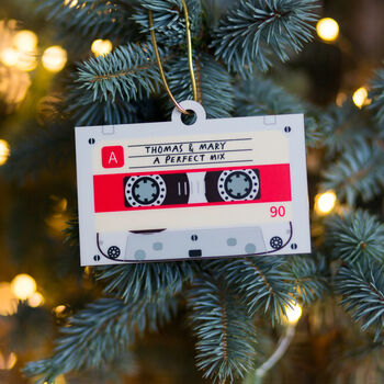 Personalised Cassette Christmas Tree Decoration, 4 of 5