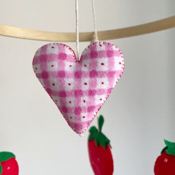 Handmade Strawberry Cot Mobile For Baby, 2 of 3