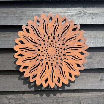 Sunflower Wall Feature , Garden Fence Decoration , House Sign, 6 of 12