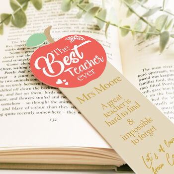Personalised Apple Teacher Bookmarks Two Designs, 6 of 7