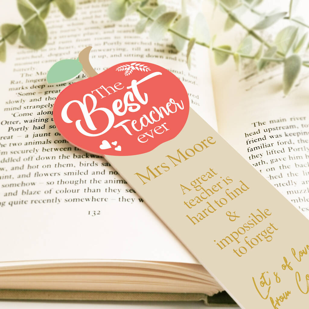 Personalised Apple Teacher Bookmarks Two Designs By Daisy Maison