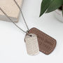 Personalised Silver And Leather Dogtag Necklace, thumbnail 1 of 4
